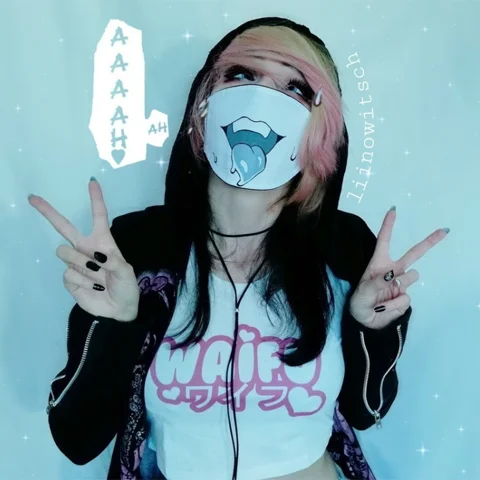 Ahegao facemask girl hentai